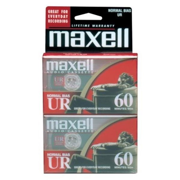 Maxell Maxell T37016 60 Minute - Normal Bias; Audio Cassette - Pack of 2 109024